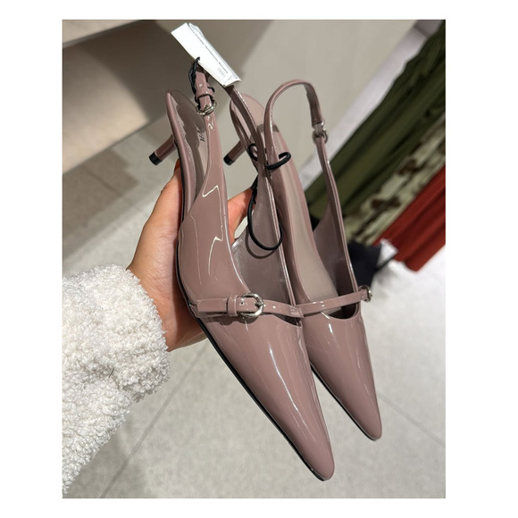 ZARA Pointed Toe Kitten Heels NWT - Picture 8 of 16